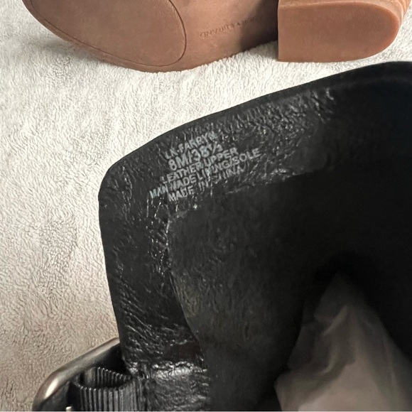 Lucky Brand Farryn Low Heel Slingback Almond Toe Suede Leather Bootie Black - Picture 10 of 11